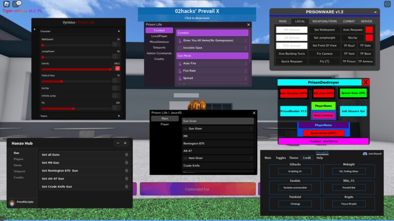 prison life script 8 working guis with op features